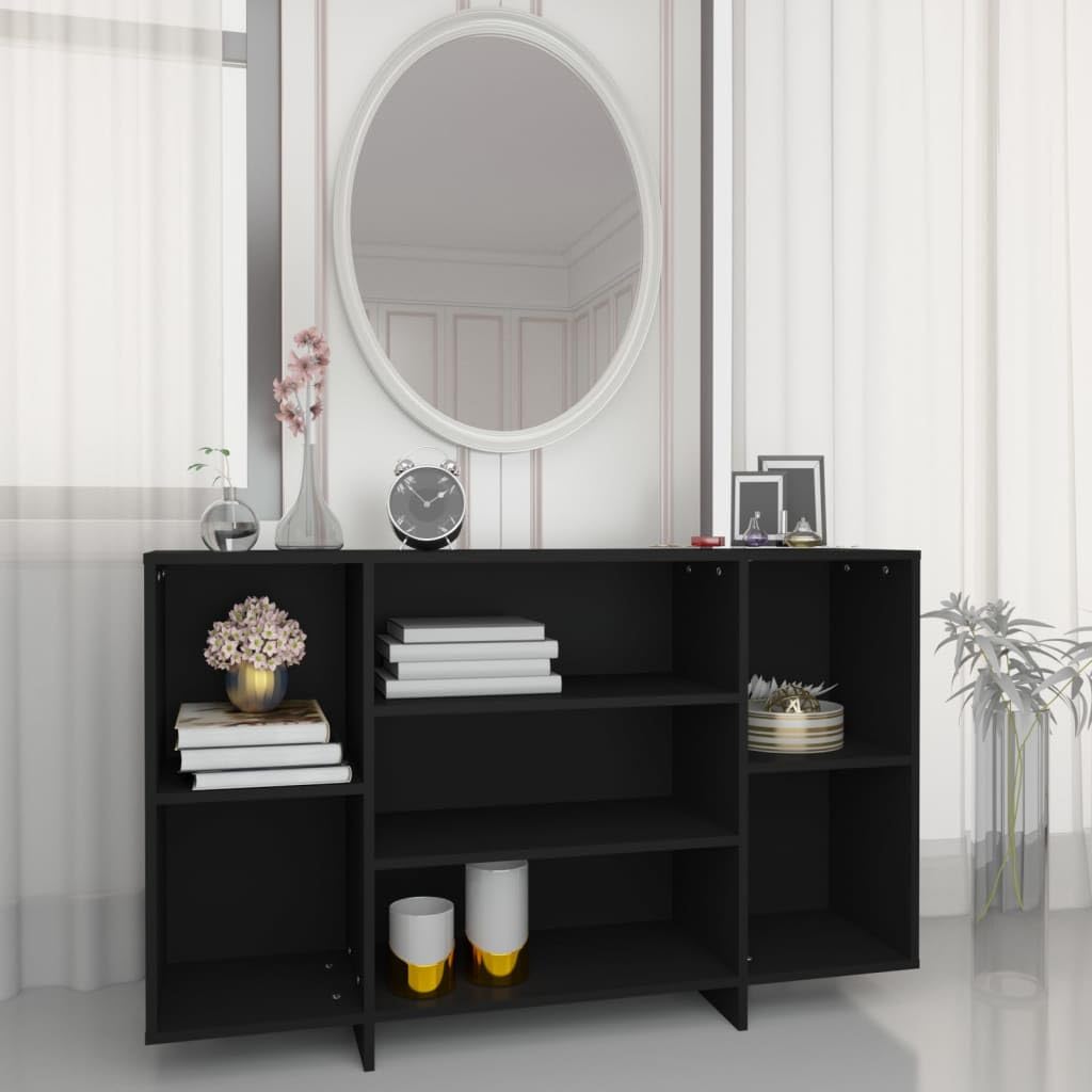 vidaXL Sideboard Black 47.2&quot;x11.8&quot;x29.5&quot; Chipboard
