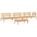vidaXL 4 Piece Patio Pallet Sofa Set - Solid Acacia Wood Modular Garden Seating and Table for Outdoor Lounge, Deck, Patio