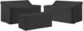 Crosley Furniture Patio Furniture Covers, Waterproof 3-Piece Cover Set For Outdoor Coffee Table, Loveseats, Black