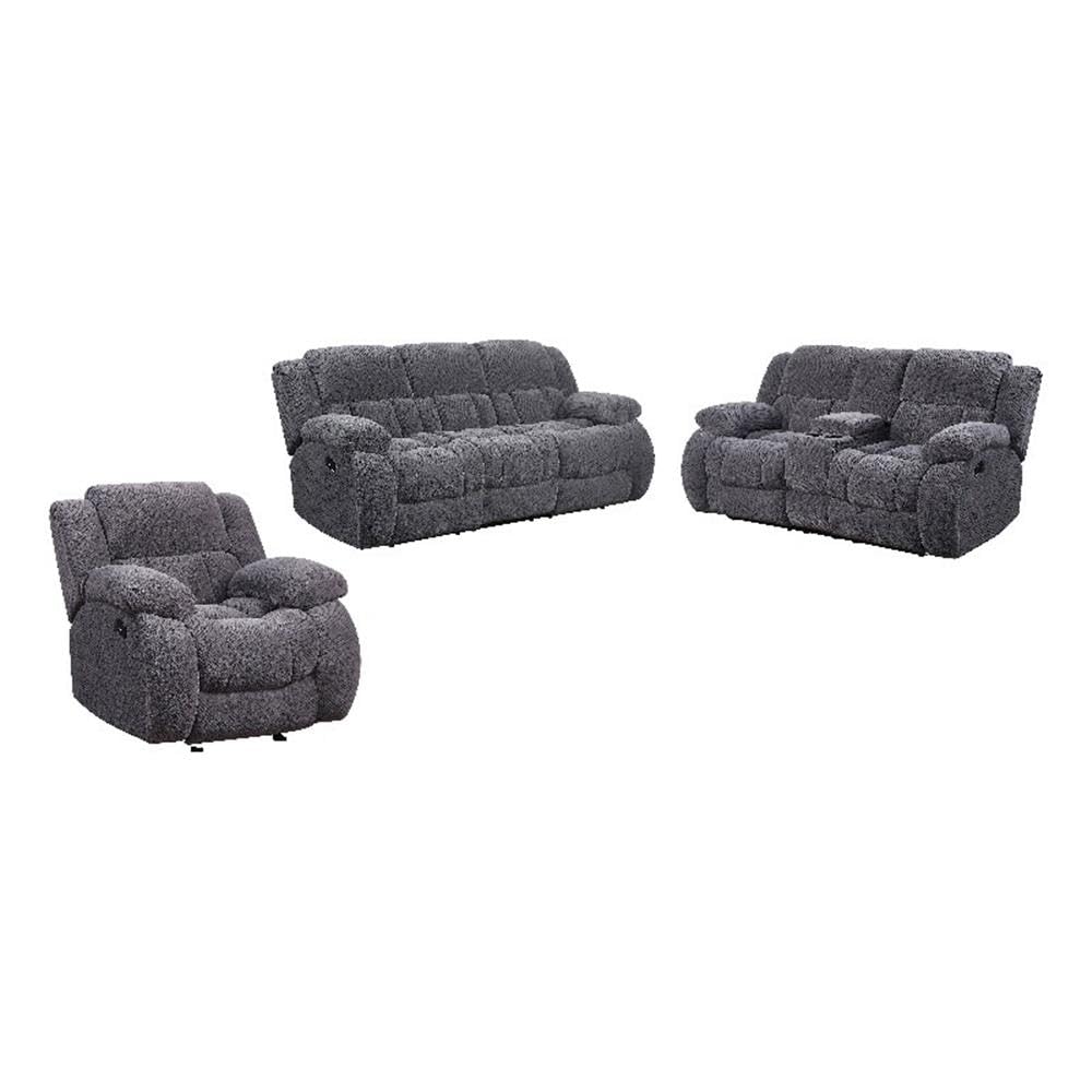 Coaster Weissman 3-Piece Motion Sofa Set, Grey