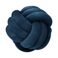 Lusjnge Decorative Throw Knot Pillow Ball For Home Chair Sofa Aesthetic Round Velvet Knotted Pillow Cushion (Navy Blue, 11Inch)
