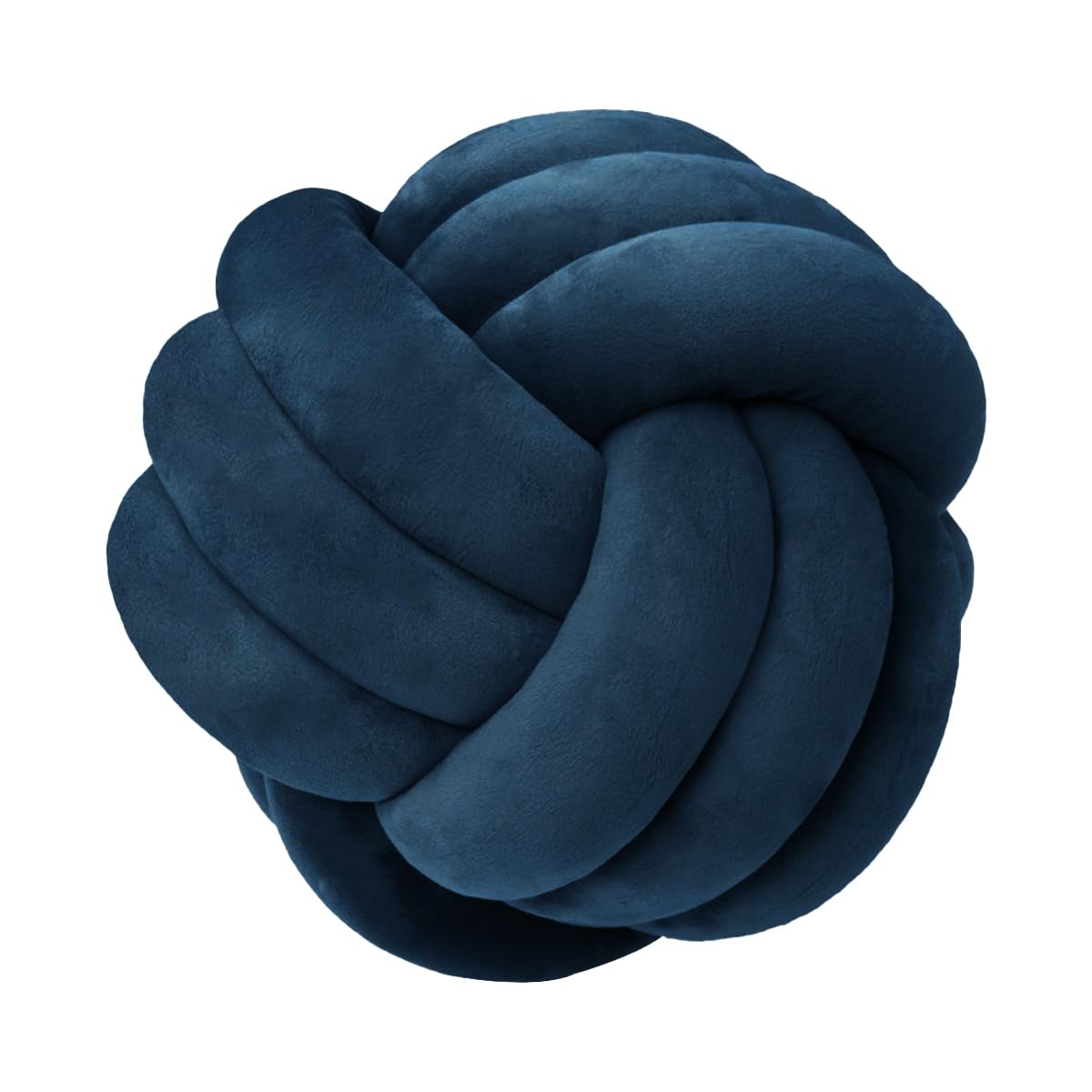 Lusjnge Decorative Throw Knot Pillow Ball For Home Chair Sofa Aesthetic Round Velvet Knotted Pillow Cushion (Navy Blue, 11Inch)