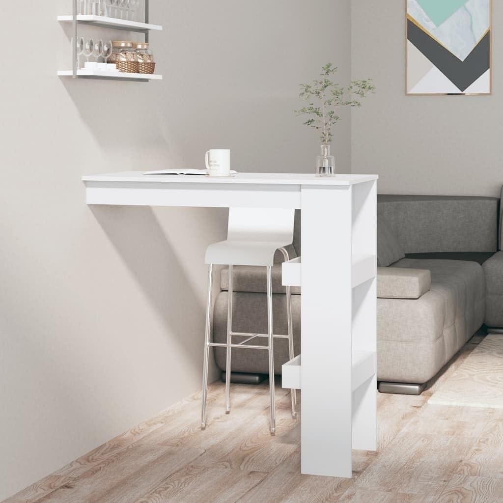 Wall Bar Table White 40.2&quot;X17.7&quot;X40.7&quot; Engineered Wood