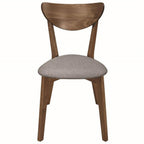 Coaster Furniture Alfredo Upholstered Grey and Natural Walnut (Set of 2) Dining Chair 17.5" D x 21.75" W x 31.25" H 108082
