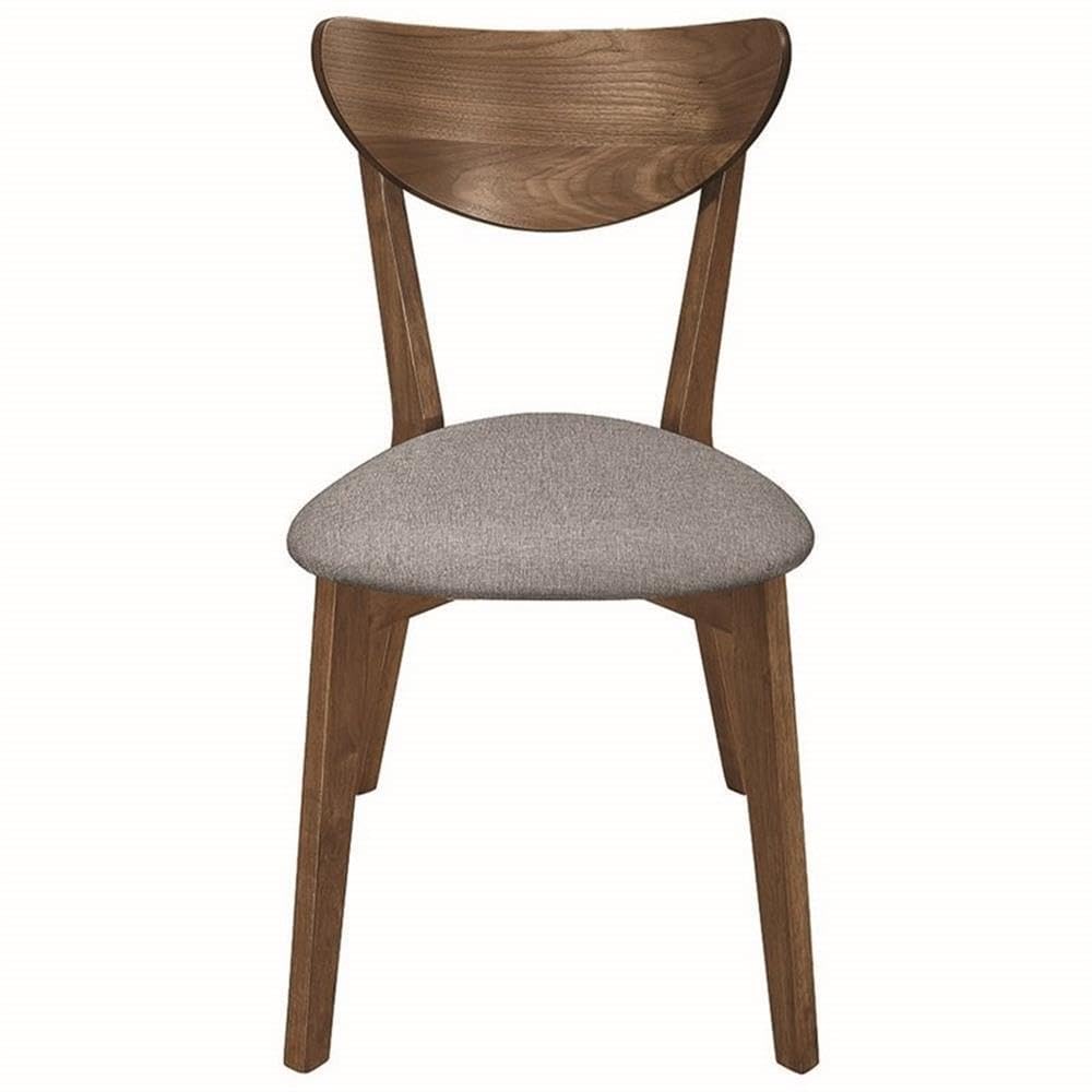 Coaster Furniture Alfredo Upholstered Grey and Natural Walnut (Set of 2) Dining Chair 17.5" D x 21.75" W x 31.25" H 108082