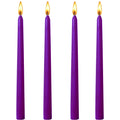 10 inch Purple Taper Candles-Set of 4 Tapered Candle, Tall Candlesticks,Home Dinner Candle, Party, Wedding, Halloween, Christmas