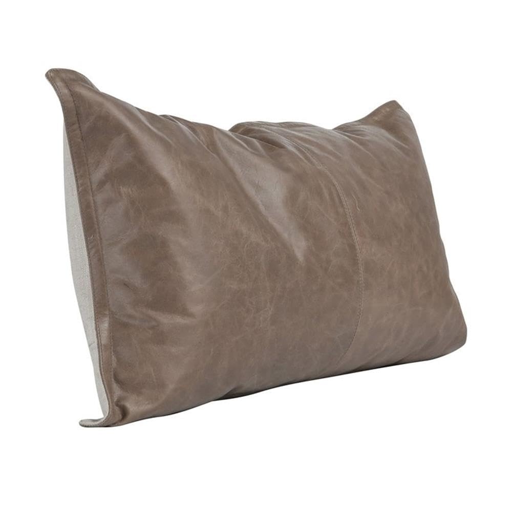 Kosas Home Cheyenne 14X26 Genuine Leather Throw Pillow In Taupe Brown