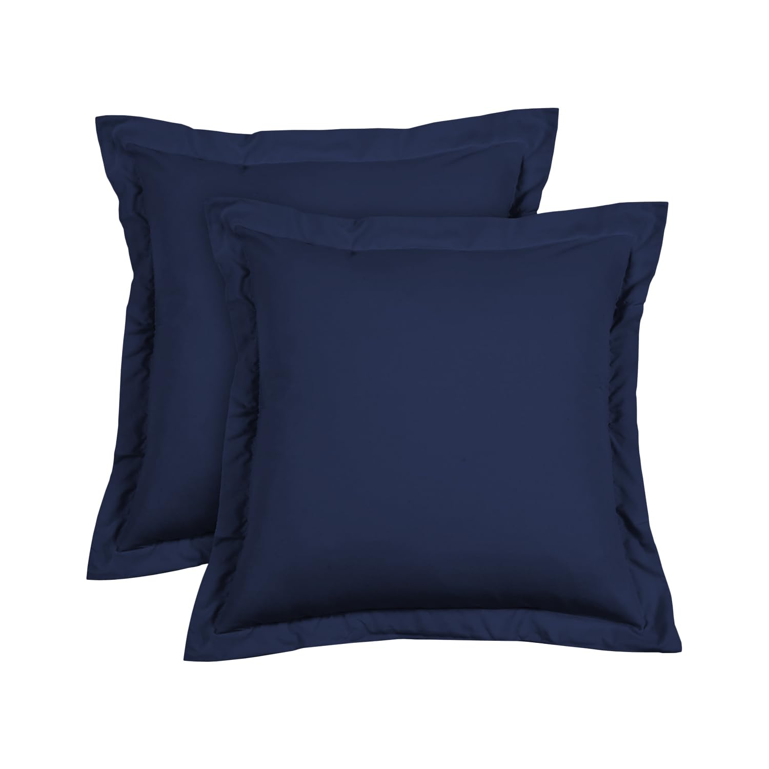 European Square Pillow Shams Set Of 2 Pillowcase Euro Shams 24X24 Navy Blue Pillow Covers Premium 600 Tc European Pillow Shams 1