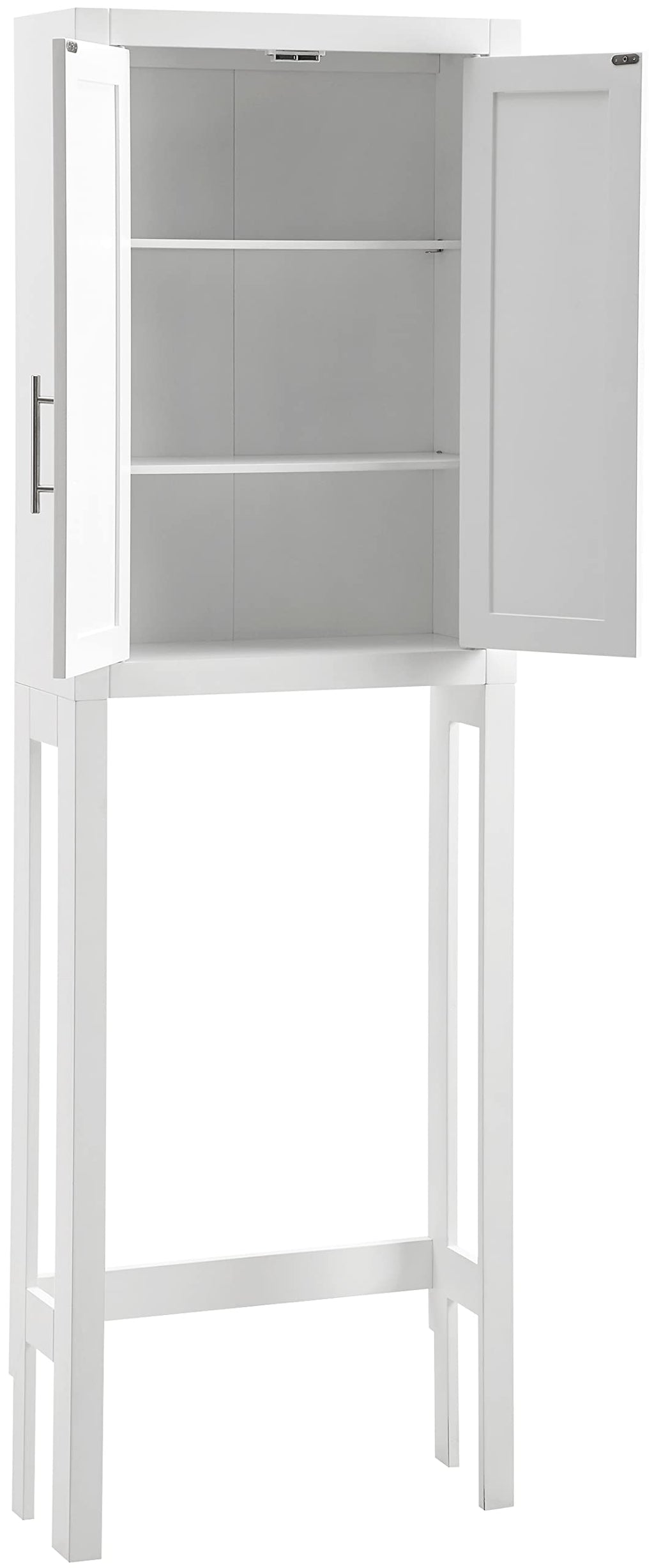 Crosley Furniture Savannah Over The Toilet Storage Cabinet and Bathroom Organizer with Shelves, White