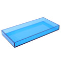 Acrylic Tray for Vanity Makeup Perfume Jewelry 12x6 Small Decorative Tray for Bathroom Dresser Tops Candle Sink Counter, Blue