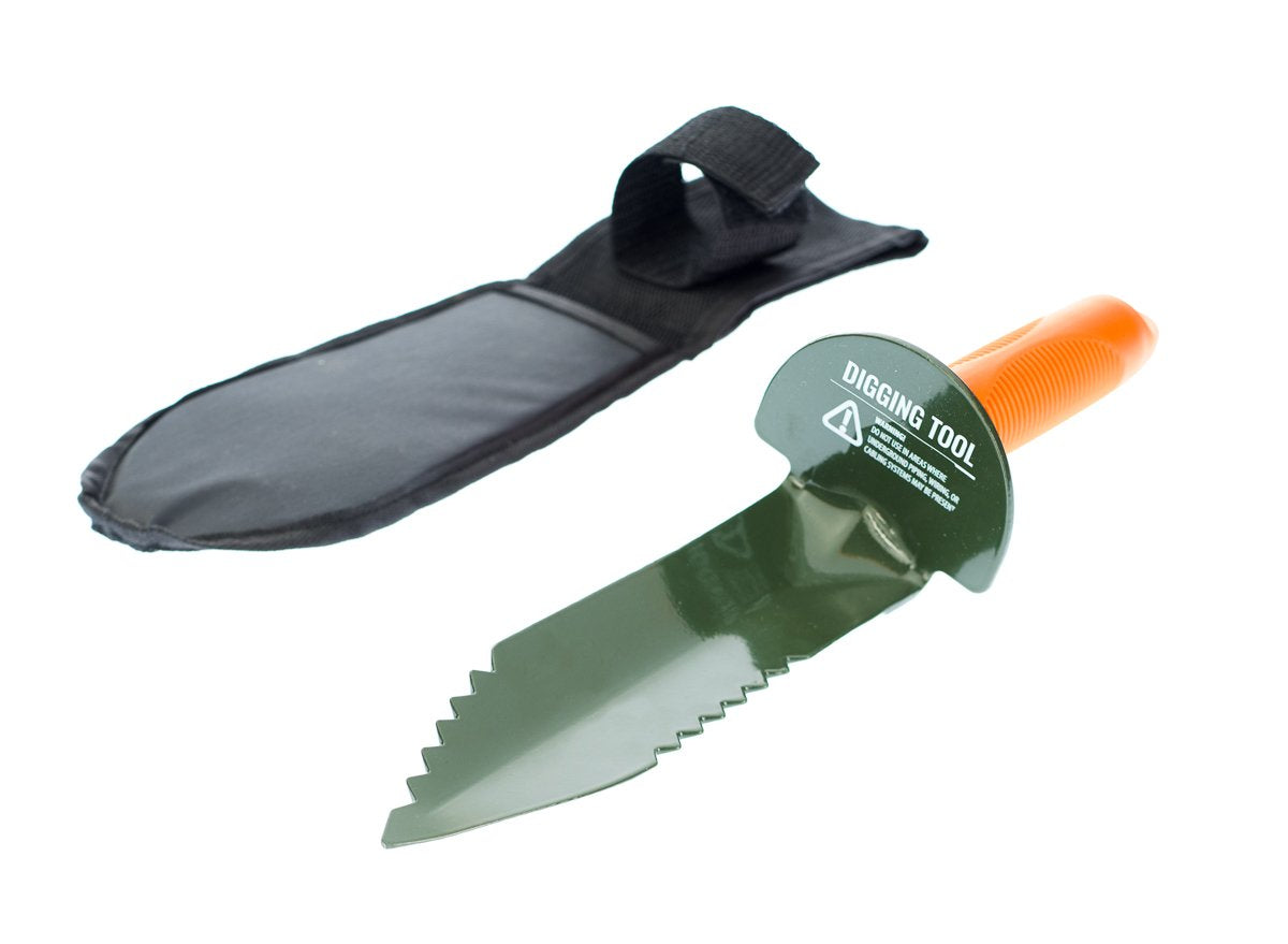 Se Prospector'S Choice Dual Serrated Edge Digger Trowel For Gardening Or Gold Prospecting, Includes Carrying Sheath, 12 Inch