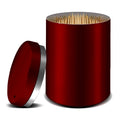 Toothpick Holder, Stainless Steel Metal Wine Red Toothpick Dispenser, Tooth Picks Lot Container Storage Novelty Box with 500 Pie