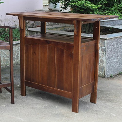 International Caravan Furniture Piece Wood Bar Table