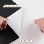 Finnez Blackwhiteout Window Film Privacy, No Glue Static Cling, Anti Uv, 100% Light Blocking Black Window Film For Home Or Offic