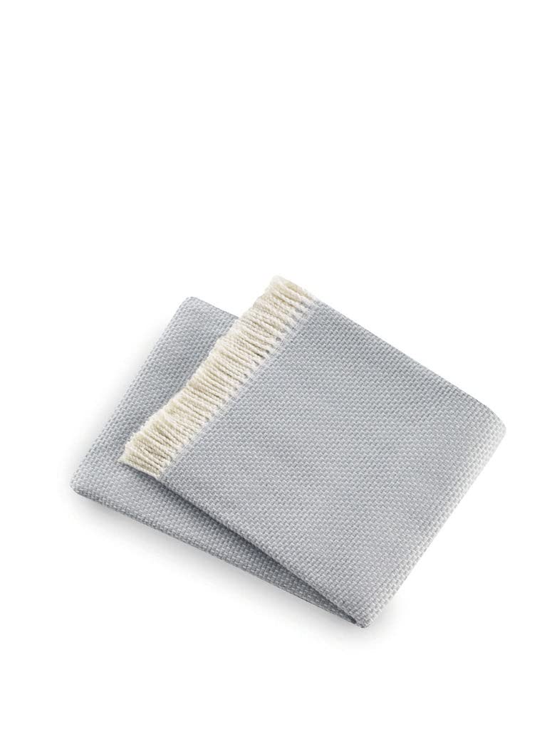 HomeRoots Cotton/Acrylic Soft Sky Blue Links Pattern Throw Blanket