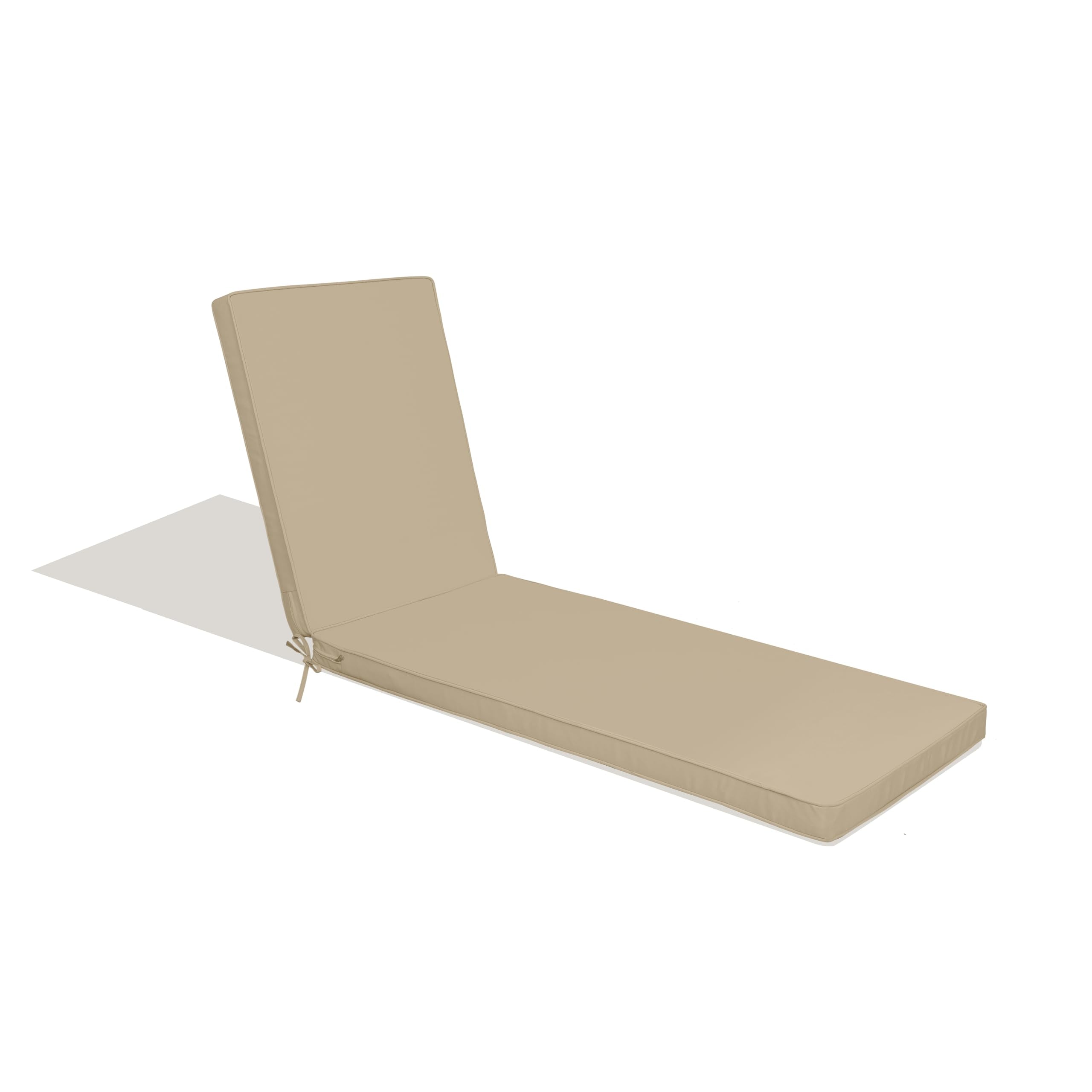 Only Choice Outdoor Lounge Chair Cushions Patio Chaise Lounge Replacement Cushions Funiture Seat Cushions Chair Pads (Dark Beige