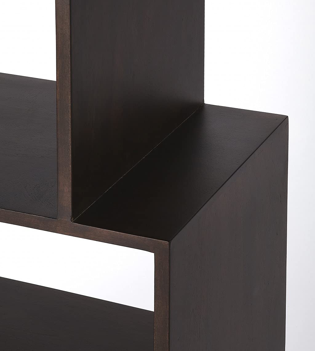 HomeRoots Dark Brown Mango Wood Stockholm Coffee Etagere