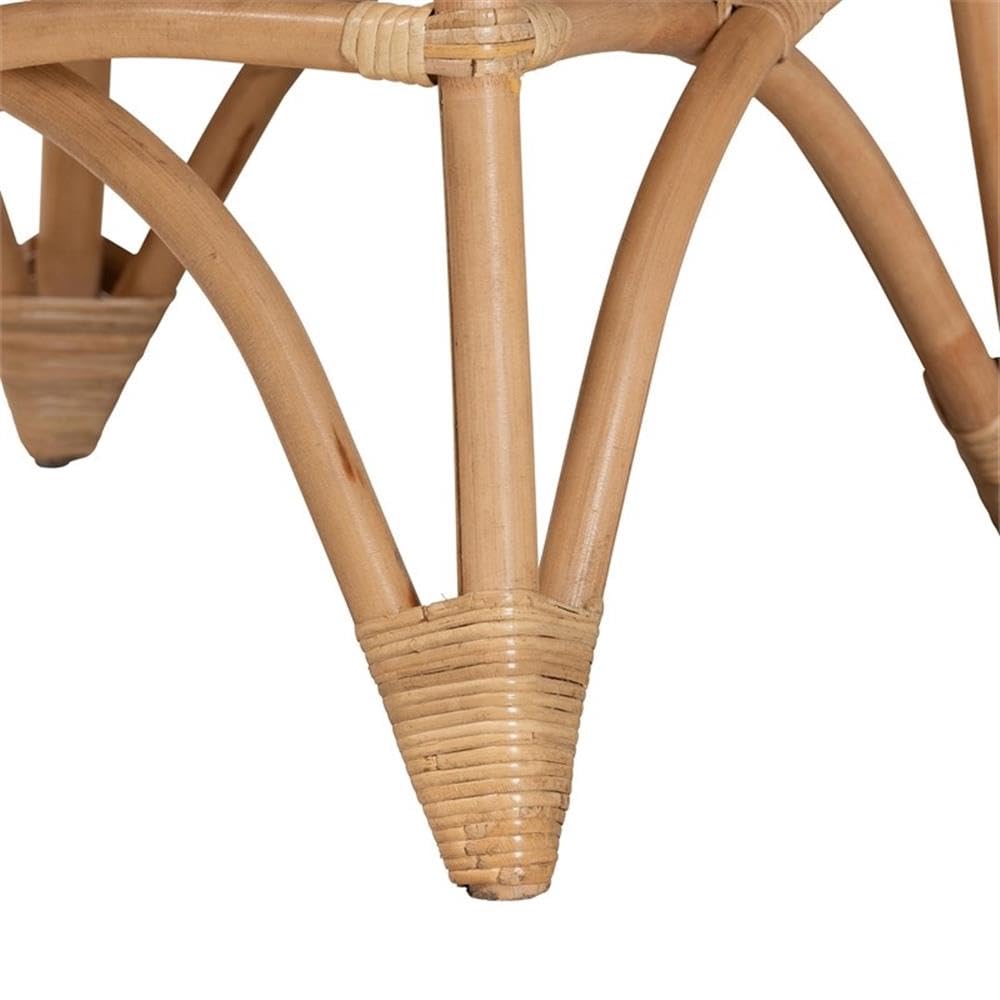 bali & pari Elani Modern Bohemian Natural Rattan Coffee Table