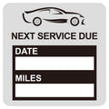 2x2 inch Black 102 PCS'Next Service Due' Static Cling Labels Easy Remove Oil Change Stickers - Static Cling Labels-Poskornwel