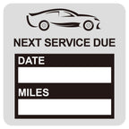 2x2 inch Black 102 PCS'Next Service Due' Static Cling Labels Easy Remove Oil Change Stickers - Static Cling Labels-Poskornwel