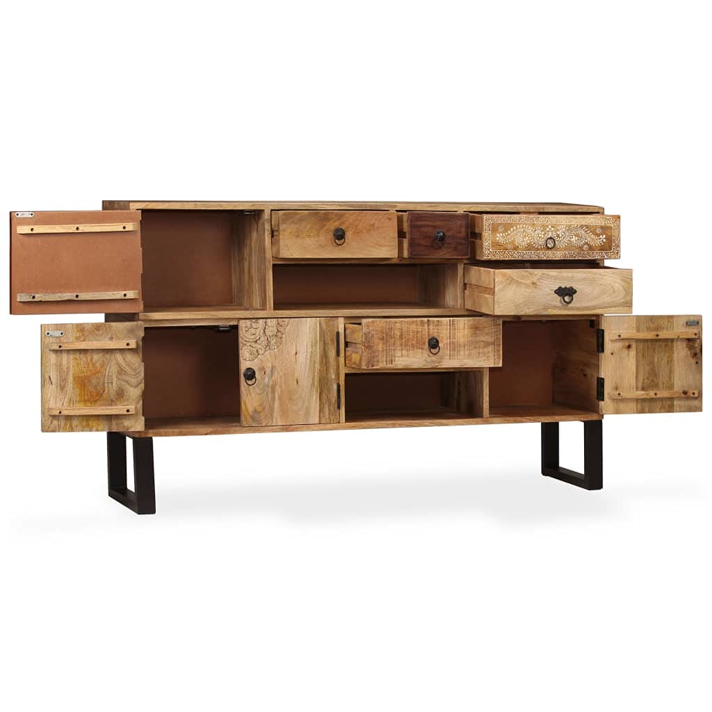 vidaXL Sideboard Solid Mango Wood 55.1&quot;x11.8&quot;x31.5&quot;