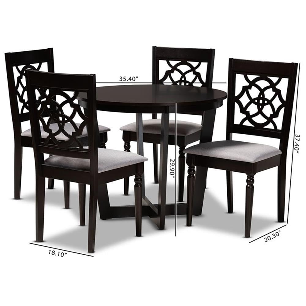 Baxton Studio Valerie 5-Piece Dining Set