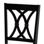 Baxton Studio Reneau Modern and Contemporary Grey Fabric Upholstered Espresso Brown Finished Wood 2-Piece Dining Chair Set