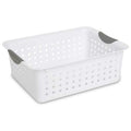 Sterilite Medium Ultra Basket, Closet Organizer Bin, Cabinets, Pantry, Shelving and Countertop Space, Open Container, White, 1-P