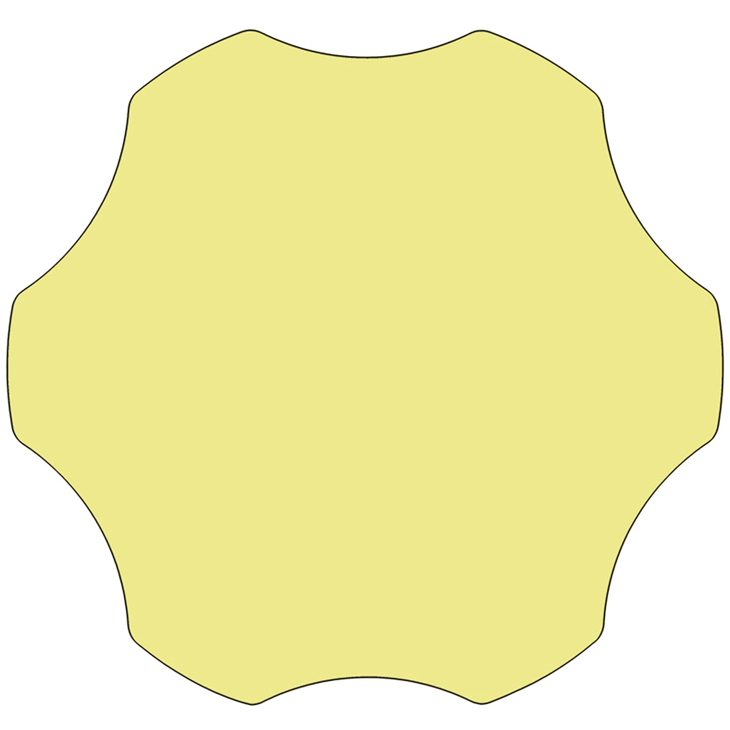 Flash Furniture Mobile Flower Thermal Laminate Activity Table With Standard Height Adjustable Legs, 60', Yellow