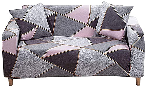 HOOBUY Printed Sofa Cover Stretch Couch Covers Patterned Slipcovers for Armchair Grey and Brown 15#(Armchair)
