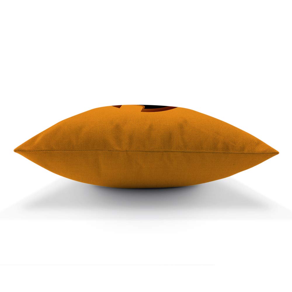 Moslion Evil Face Pillow Case Cute Halloween Autumn Pumpkin Lantern Faces Happy Father'S Day Throw Pillow Cover 18X18 Inch Cotto