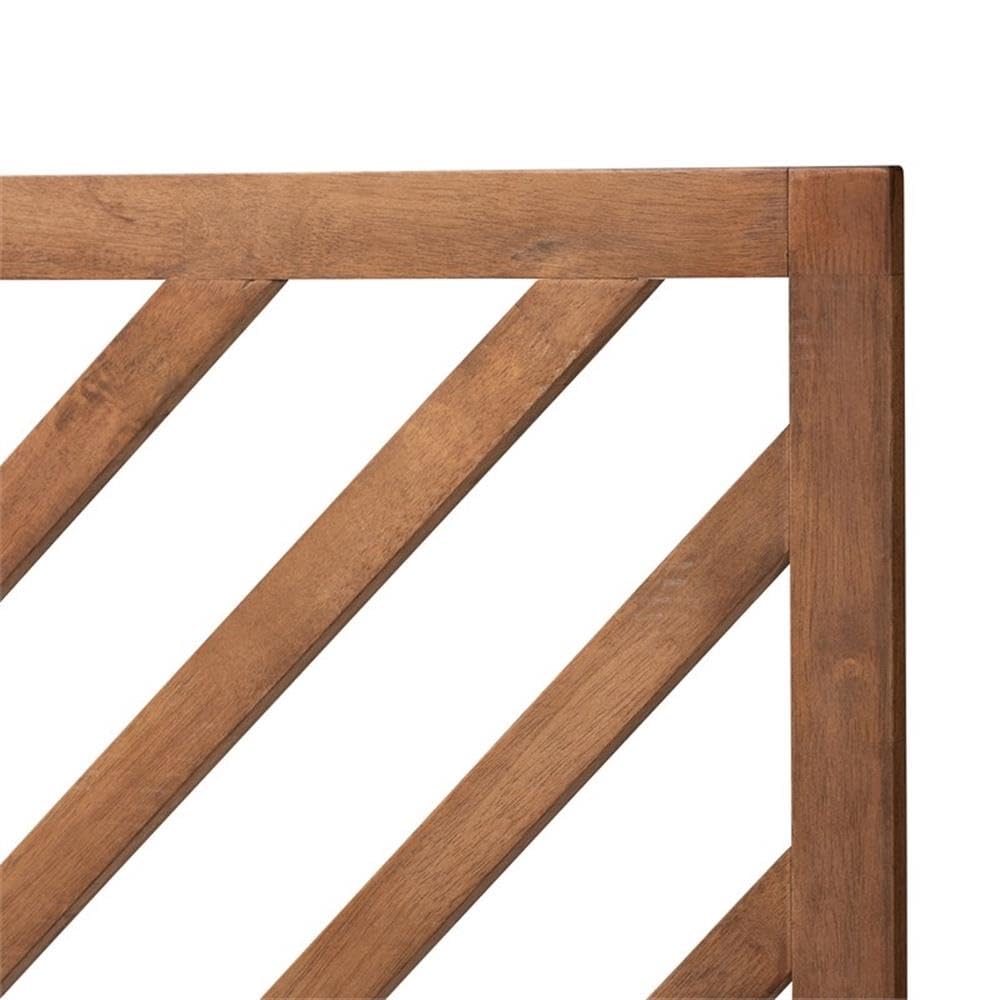 Baxton Studio Belisma Modern and Contemporary Ash Walnut Finished Wood King Size Headboard