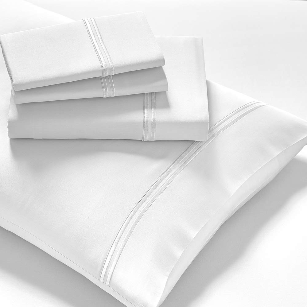 PureCare Arbor Premium Modal Long-Staple Cotton Sheet Set, Split California King, White