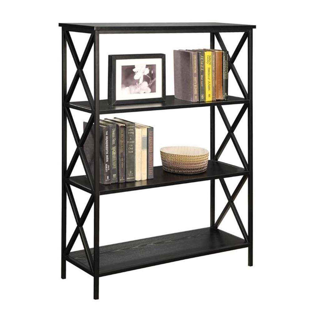 Convenience Concepts Tucson 4 Tier Bookcase, Black