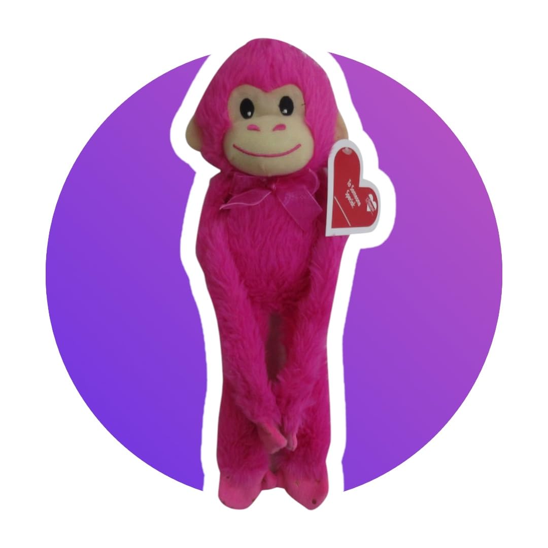 LUX TRENDS Plush Valentine's Day Hanging Monkeys 13 in Surprise Gift Centerpiece Monkey Garland Decoration Valentine Day Gift Ba