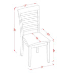 East West Furniture MLC-MAH-LC Milan Dining Chairs - Faux Leather Upholstered Wooden Chairs, Set of 2, Mahogany