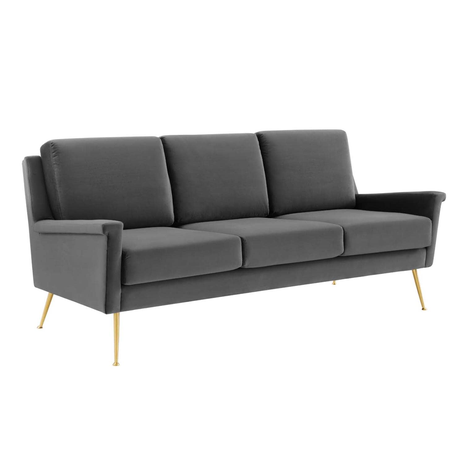 Modway Chesapeake Performance Velvet, Sofa, Gold Gray