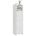 BEWISHOME Small Bathroom Cabinet, Bathroom Storage Cabinet with Adjustable Shelves & 2 Doors, Narrow Toilet Paper Cabinets, 7.9 