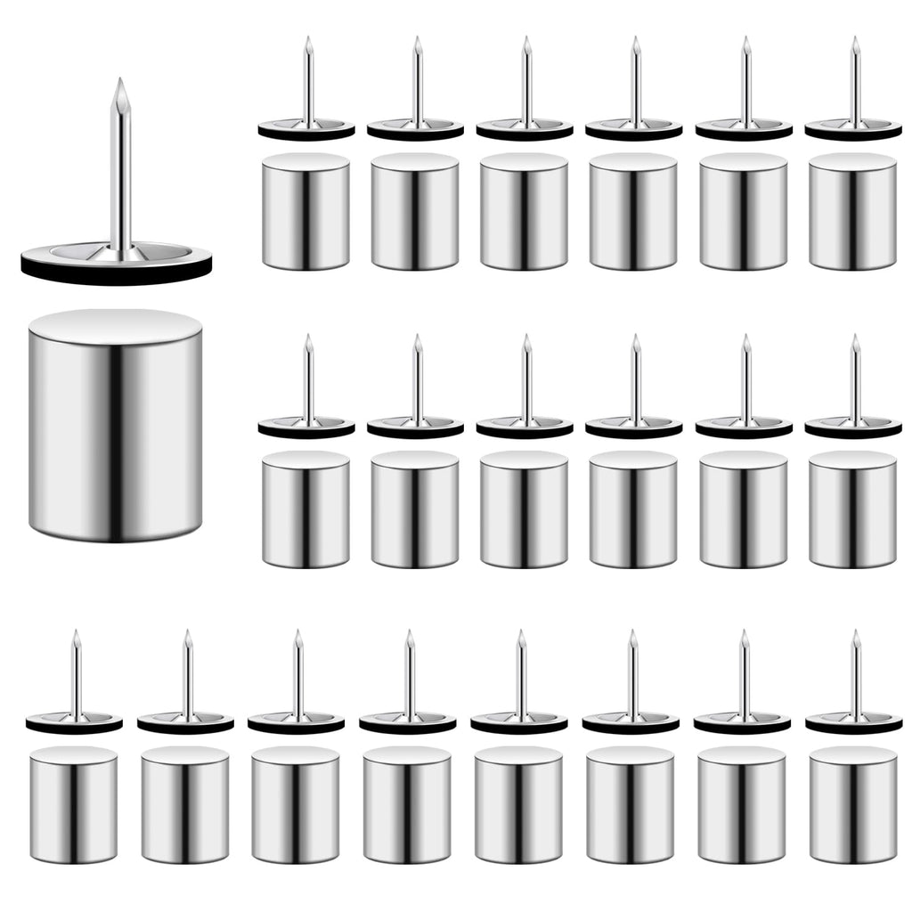 Rhinocats Magnetic Pushpins, Neodymium Thumbtacks for Walls, 50 Pack, Black, Model BM020