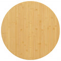 vidaXL Natural Bamboo Table Top - Round, Brown, 23.6 Diameter Coffee/Side/Bar Table Top Replacement, Indoor Outdoor Use, Easy-Cl