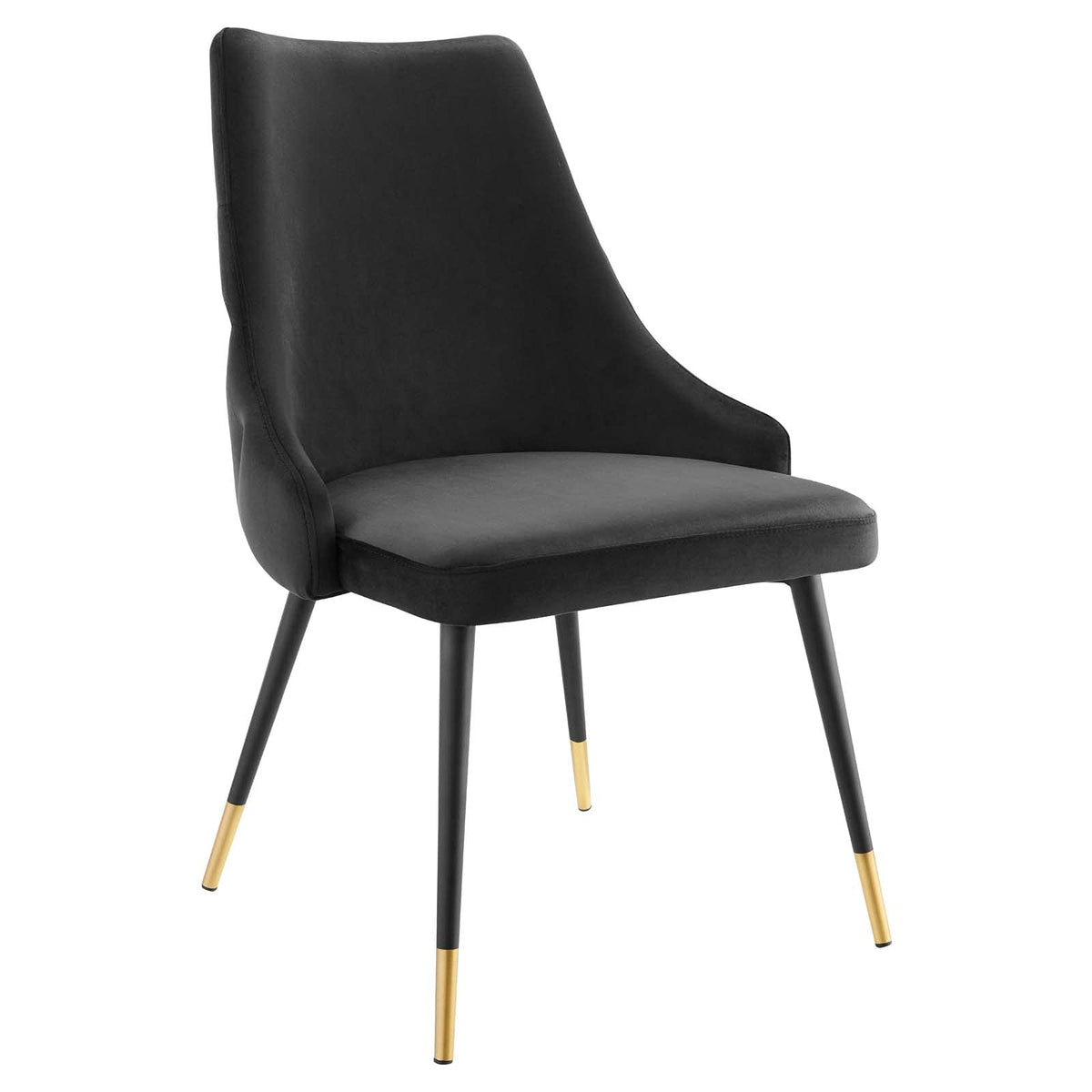 Modway Adorn Tufted Performance Velvet Dining Side Chair, Black 25D X 22W X 34H Inch