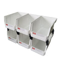 Pe&Hui Storage Organizer Boxes,Wall Mount Storage Parts Rack,Stackable Shop Tool Bins for store Screws,Small Parts,Office Suppli