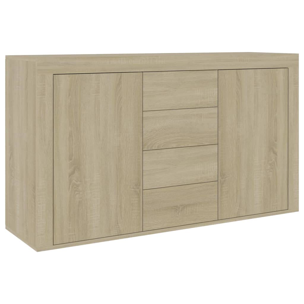 vidaXL Sideboard, Sideboard Cabinet Commode, Storage Sideboard with 2 Doors, Storage Side Cabinet, Scandinavian, Sonoma Oak Engineered Wood