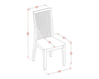 East West Furniture WEIP7-BMK-W 7 Piece Dining Set Consist of a Rectangle Dining Room Table with Butterfly Leaf and 6 Kitchen Chairs, 42x60 Inch, Buttermilk & Cherry