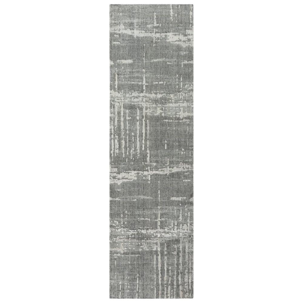Rizzy Home Alora Decor Radiant 2'6" X 10' Abstract Gray/Lt. Gray Hybrid Area Rug