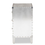 Baxton Studio Claude 17.72-inch W x 13.78-inch D End Table, Silver (160-10250-HiT)