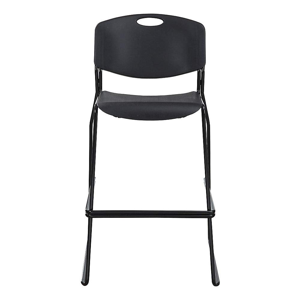 Lorell Black Heavy-Duty Bistro Stack Chair (Pack of 2)