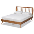 Baxton Studio Emiko Modern and Contemporary Walnut Brown Finished Wood King Size Platform Bed