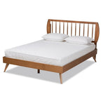 Baxton Studio Emiko Modern and Contemporary Walnut Brown Finished Wood King Size Platform Bed