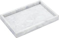 KC KULLICRAFT Natural Marble Tray for Desktop/Kitchen/Vanity/Bathroom, Stone Organizer Tray for Coffee Table, Plate Holder for T